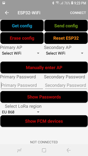 My nRF52 Toolbox Screen 3