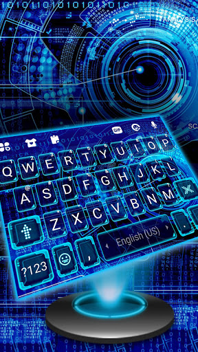 Android application Neon Future Tech Keyboard Back screenshort