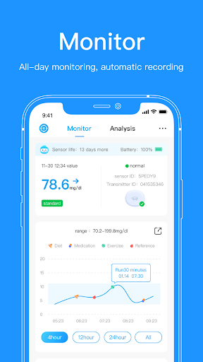 Android application MQ CGM screenshort