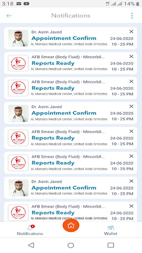 Android application Al Mariya Patient Care screenshort