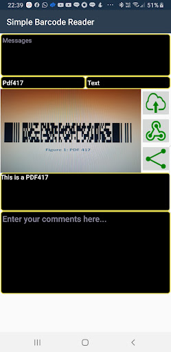 Simple Barcode Reader Screen 3