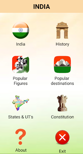 Android application About India screenshort