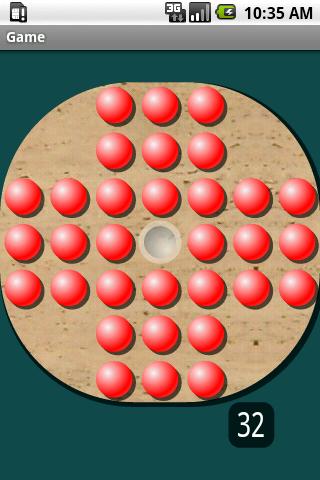Android application Marble Solitaire with solution screenshort