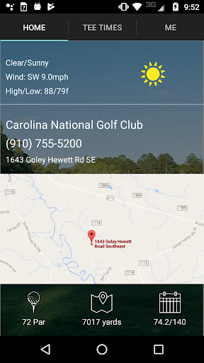Carolina National Tee Times Screen 2