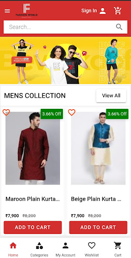 Android application Trendz | Fashion Store screenshort