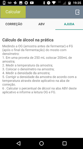 Calcular Densidade Cerveja Art Screen 3