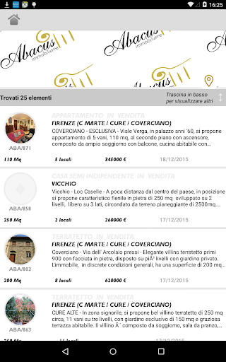 Android application Abacus Immobiliare screenshort