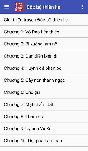 Android application Doc bo thien ha Truyen offline screenshort