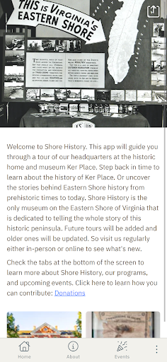 Android application Shore History screenshort