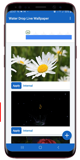 Android application Water Drop LIve Wallpaper screenshort