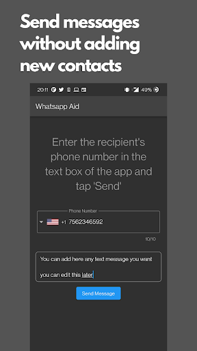 Android application WhatsApp Aid - Quick Messages screenshort