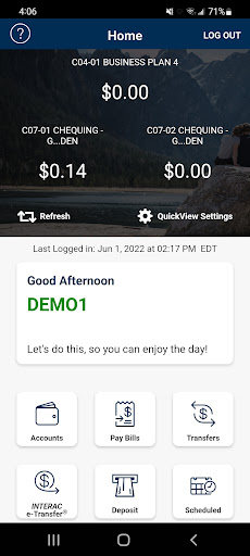 OCCU Mobile Banking Screen 2
