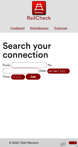 Android application RailCheck screenshort