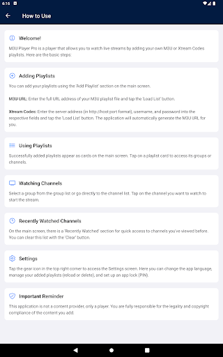 m3u Player Pro iptv player