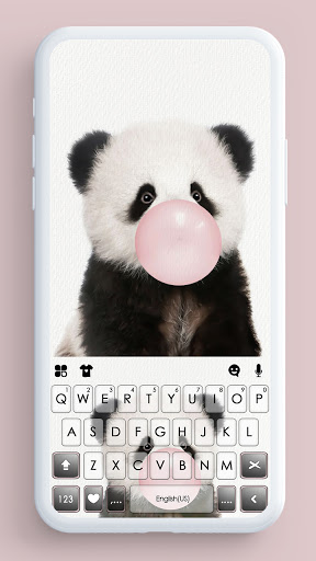 Android application Cute Gum Panda Keyboard Backgr screenshort