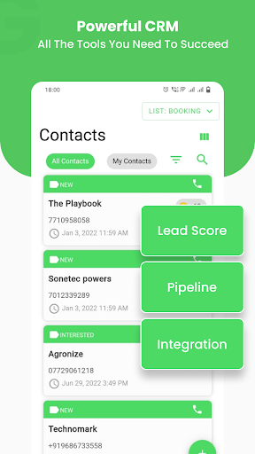Screenshot of GoDial Enterprise CRM for Team