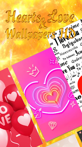 Android application Hearts Love Wallpapers HD screenshort