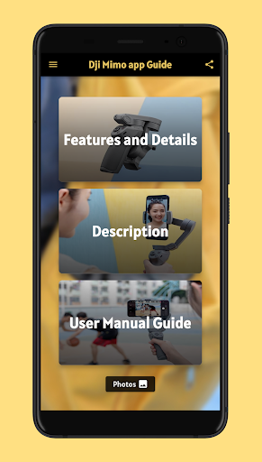 Android application Dji Mimo app Guide screenshort