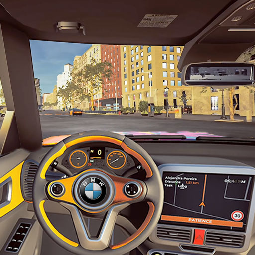 Real Taxi Car Driving Cab Game Logo