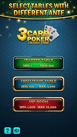 Game screenshot Three Card Poker - Casino mod apk