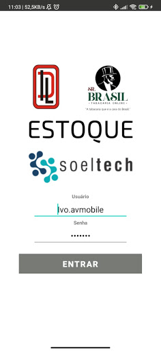 Android application Movimento de Estoque screenshort