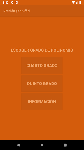 Android application División Ruffini screenshort