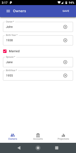 Android application 2023 RMD Calculator screenshort