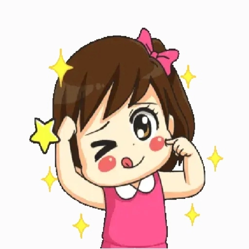 Cute girl logo