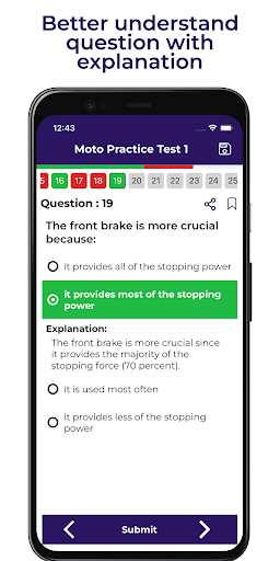 MN Drivers Practice Test Screen 2