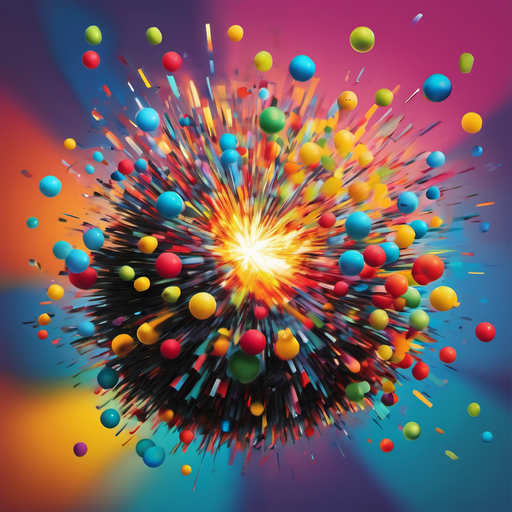 Color balloon pop logo