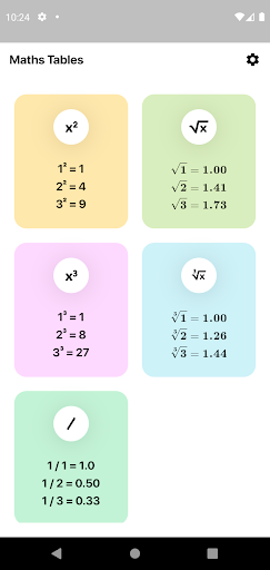 Math Multiplication Tables Screen 2