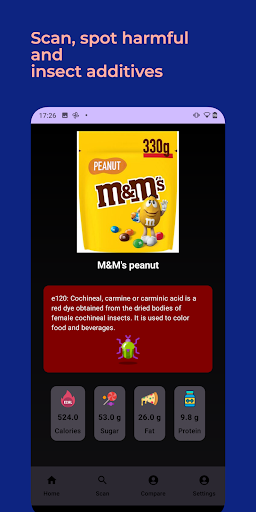 Android application FoodCheckr screenshort