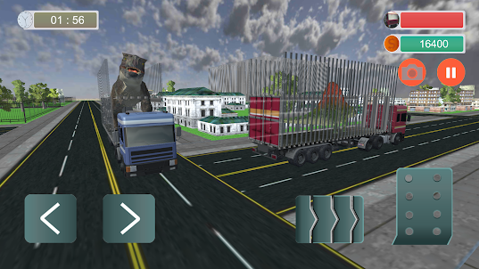 Wild Dino Truck Transporter 3D