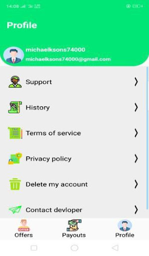 Android application Mamo cash screenshort