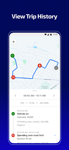 Screenshot of Ford Pro Telematics Drive