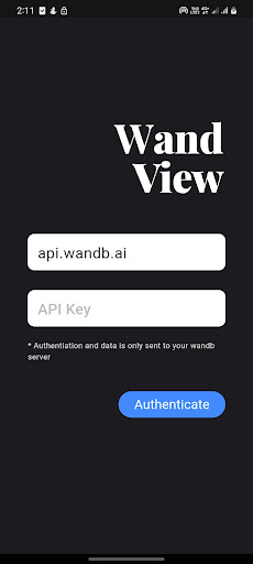 Android application wandview For Weights & Biases screenshort