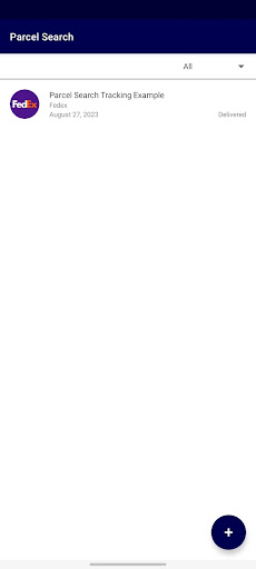 Android application Parcel Search screenshort