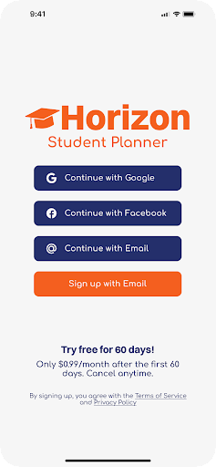 Horizon Student Planner Screen 2