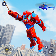 Flying Fire Hero Games: Flying Robot Crime City