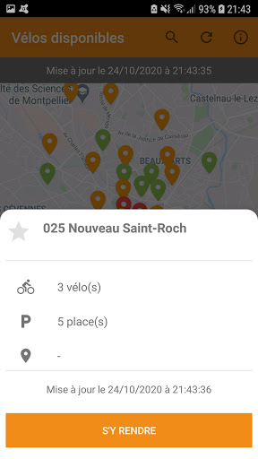 Android application CityBike Montpellier screenshort