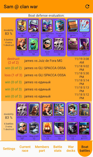 Clan War Analyzer Screen 3
