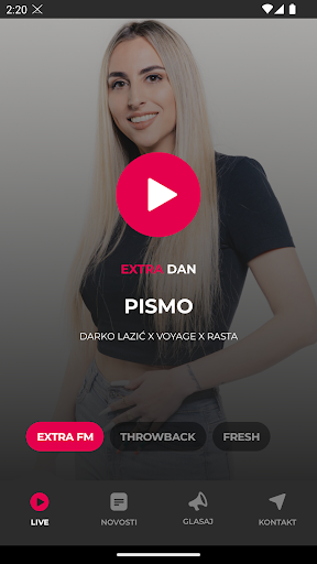 Android application Extra FM screenshort