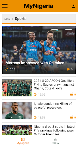 MyNigeria News and Radio Screen 3