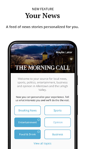 Android application Allentown - Morning Call screenshort