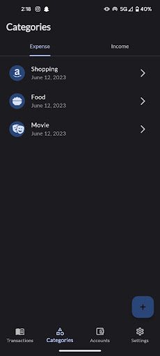 Vase: Expense Manager Screen 3