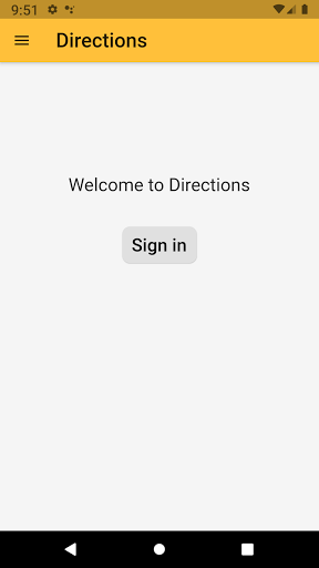 Android application Directions screenshort
