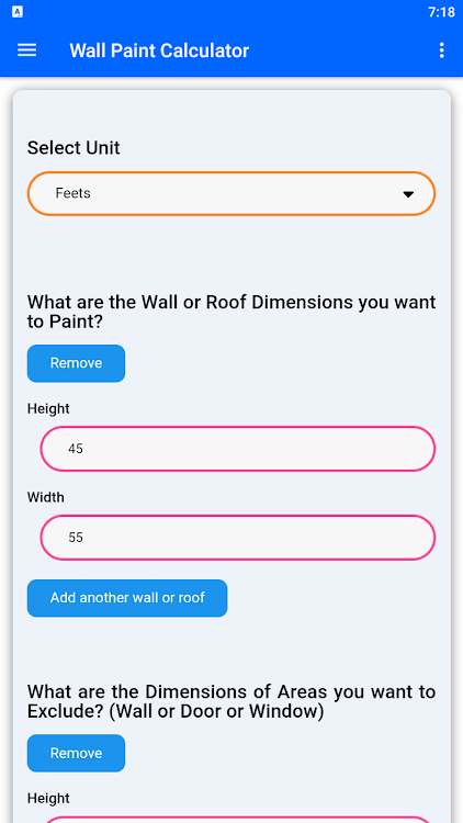 Wall Paint Calculator - 14 - (Android)