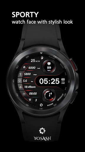 Android application A340 Digital Watch Face YOSASH screenshort