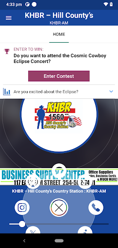 KHBR App Screen 2