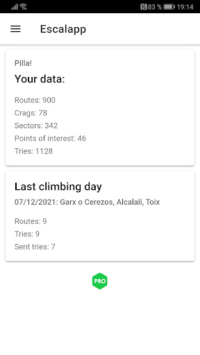 Android application Escalapp screenshort
